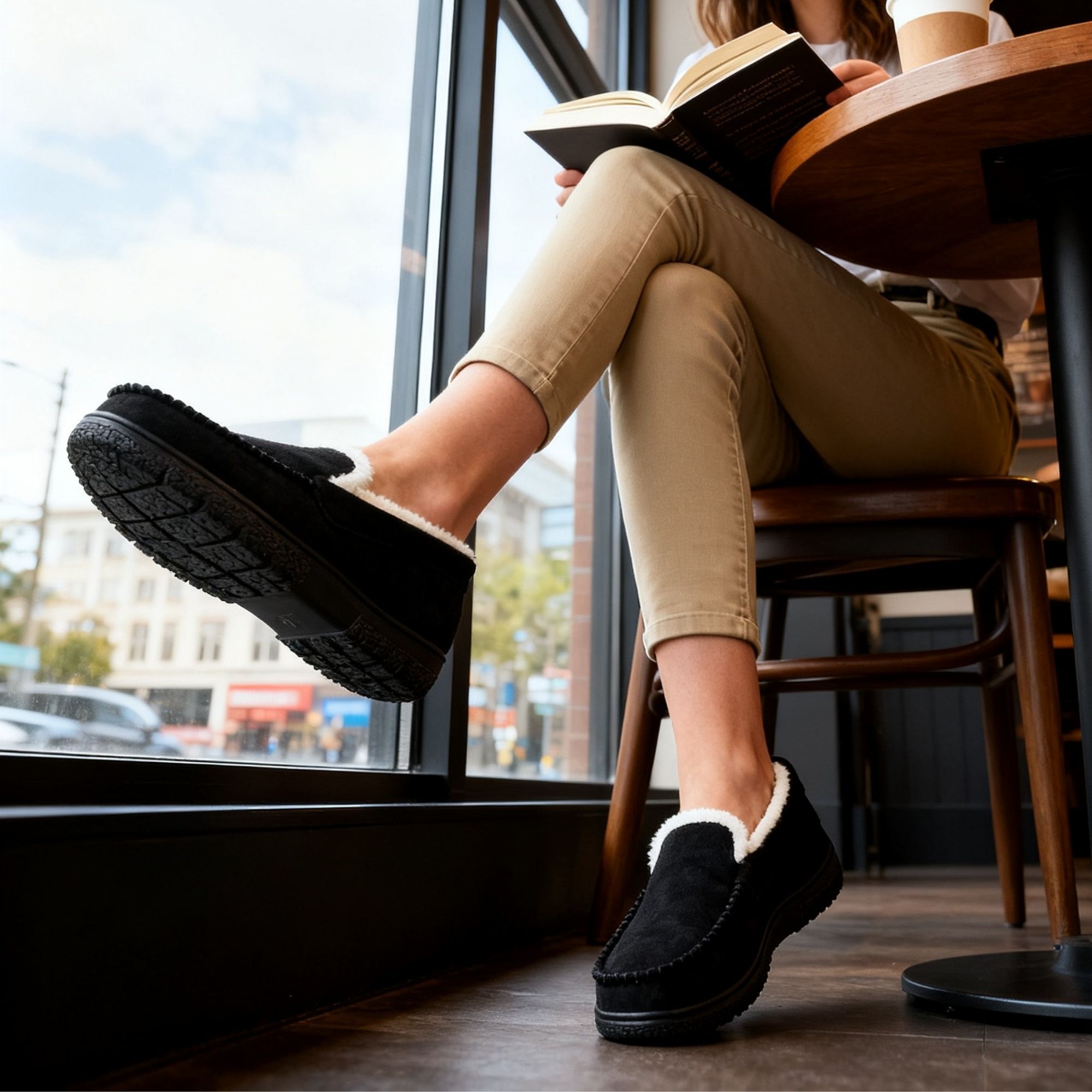 BERANMEY Moccasins Slippers for Men House Slippers Indoor