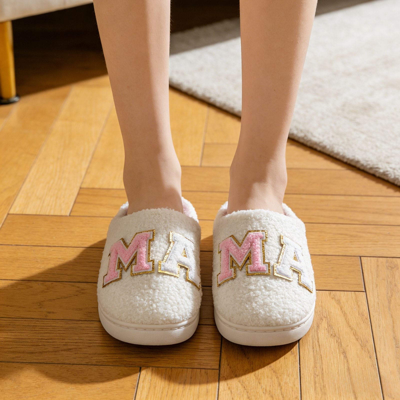  MAMA Bear Slippers for Women Warm Memory Foam