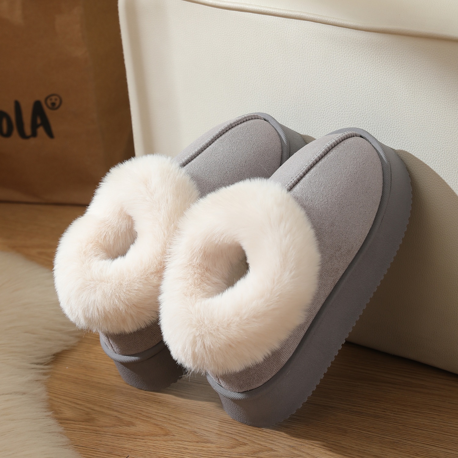 Stylish Cozy Plush Sports Boots Ankle Anti-Slip