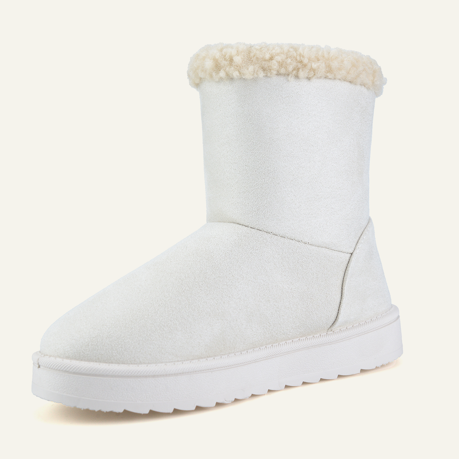 Suede Faux Fur Mid-Calf Boots For Womens