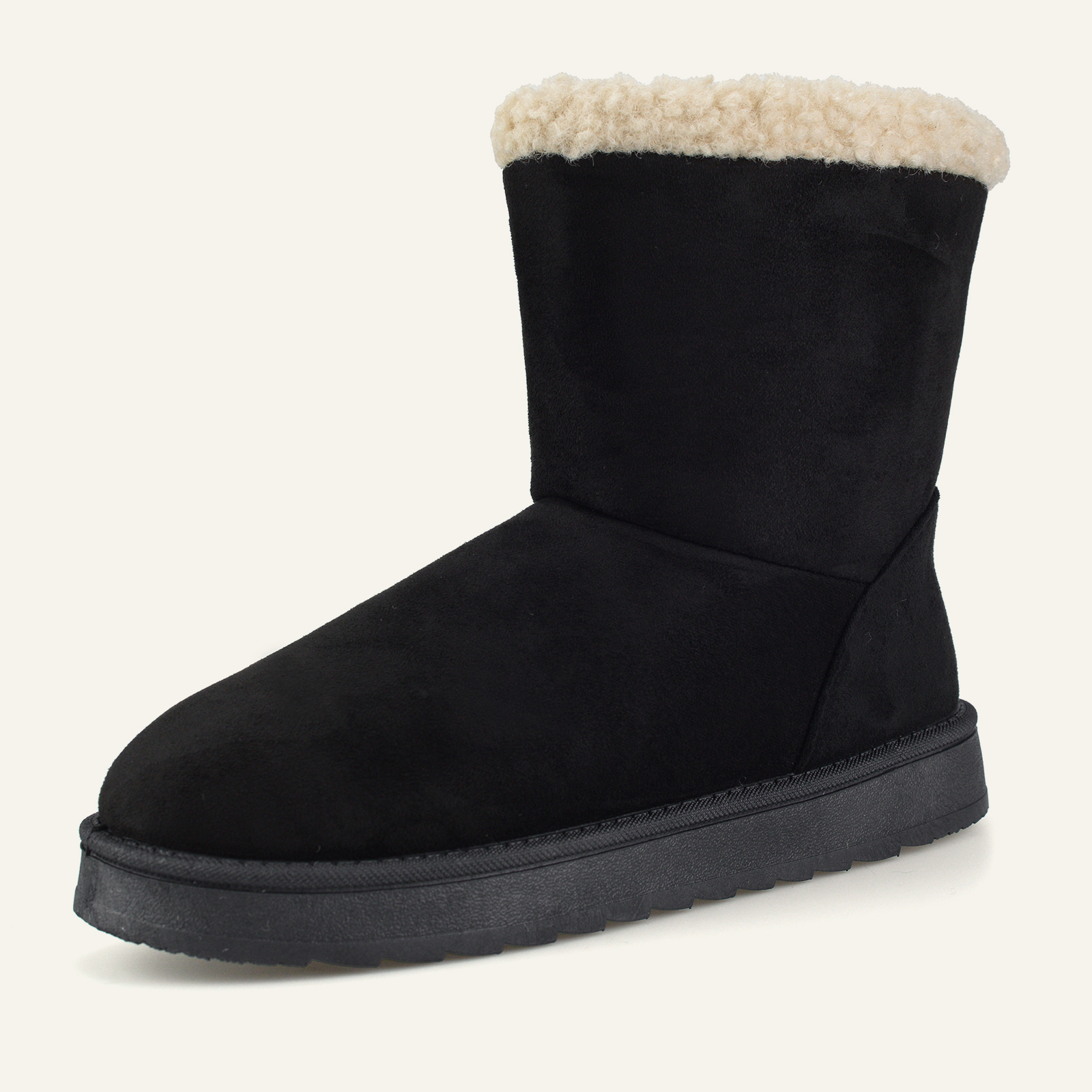 Suede Faux Fur Mid-Calf Boots For Womens