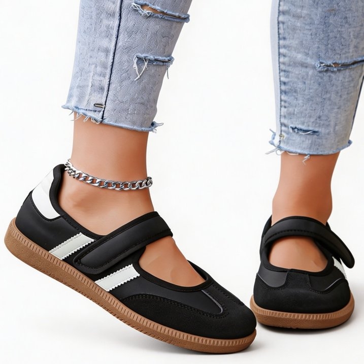 Mary Jane Style Sneakers for Women with Adjust Strap