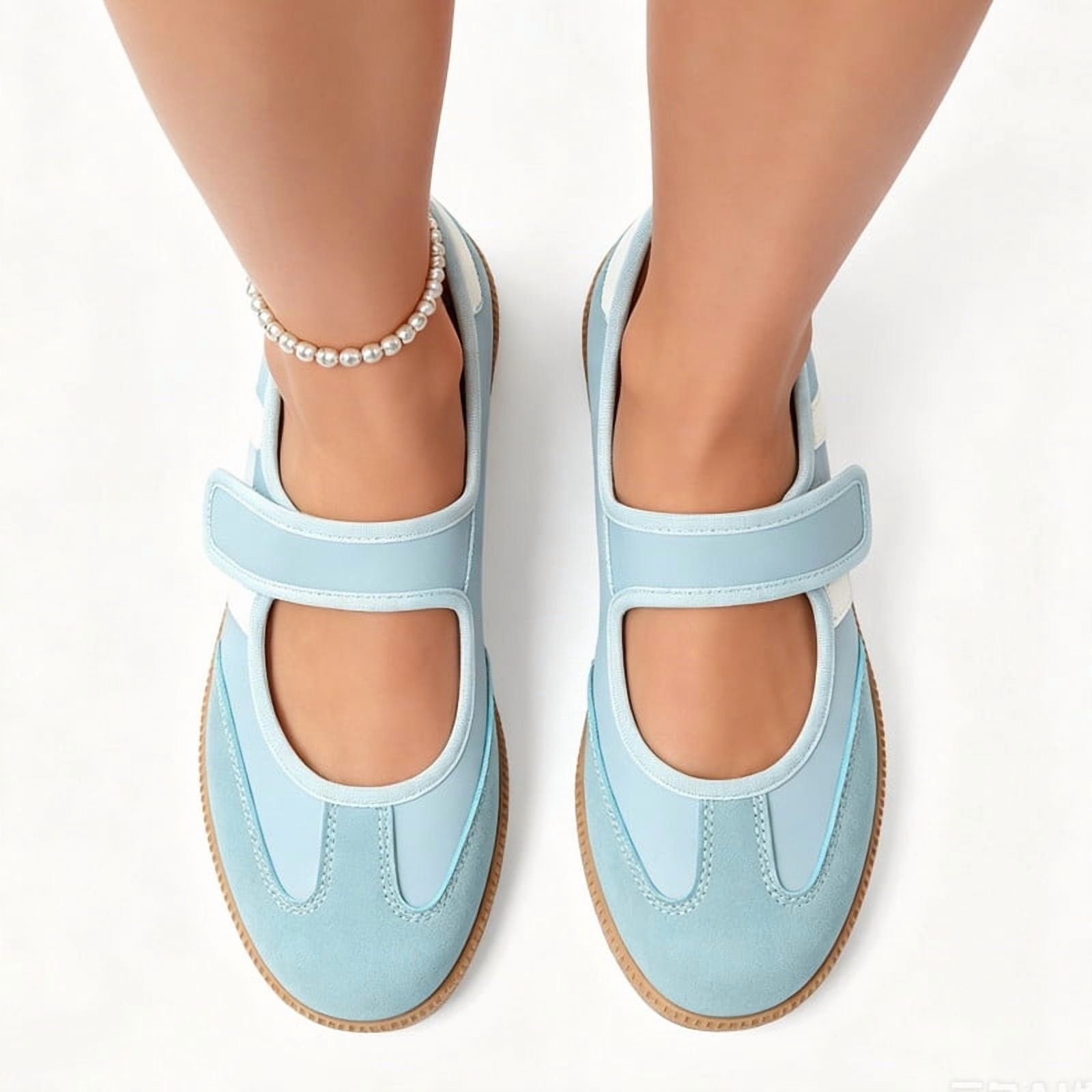 Mary Jane Style Sneakers for Women with Adjust Strap