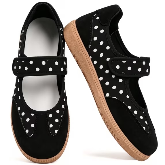 Mary Jane Style Sneakers for Women with Adjust Strap