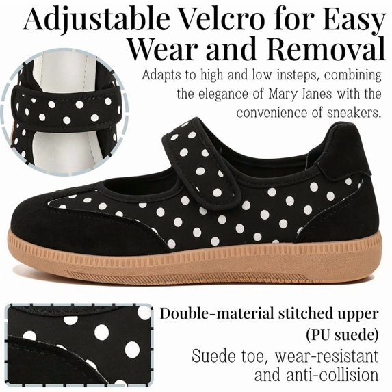 Mary Jane Style Sneakers for Women with Adjust Strap