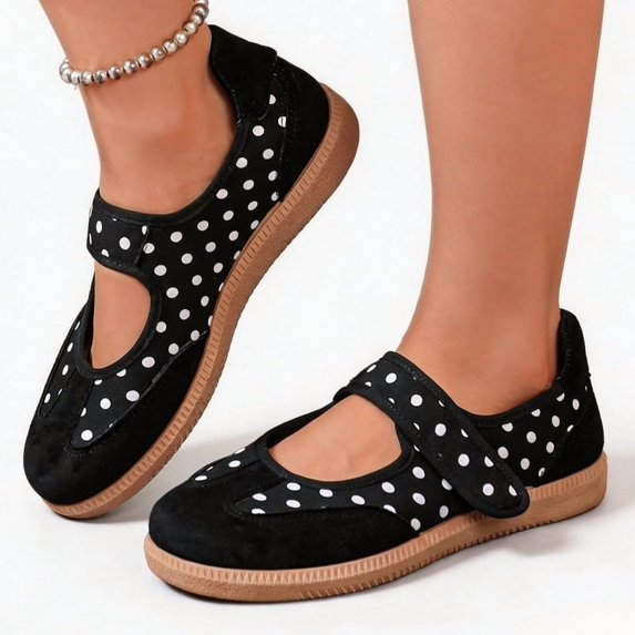 Mary Jane Style Sneakers for Women with Adjust Strap