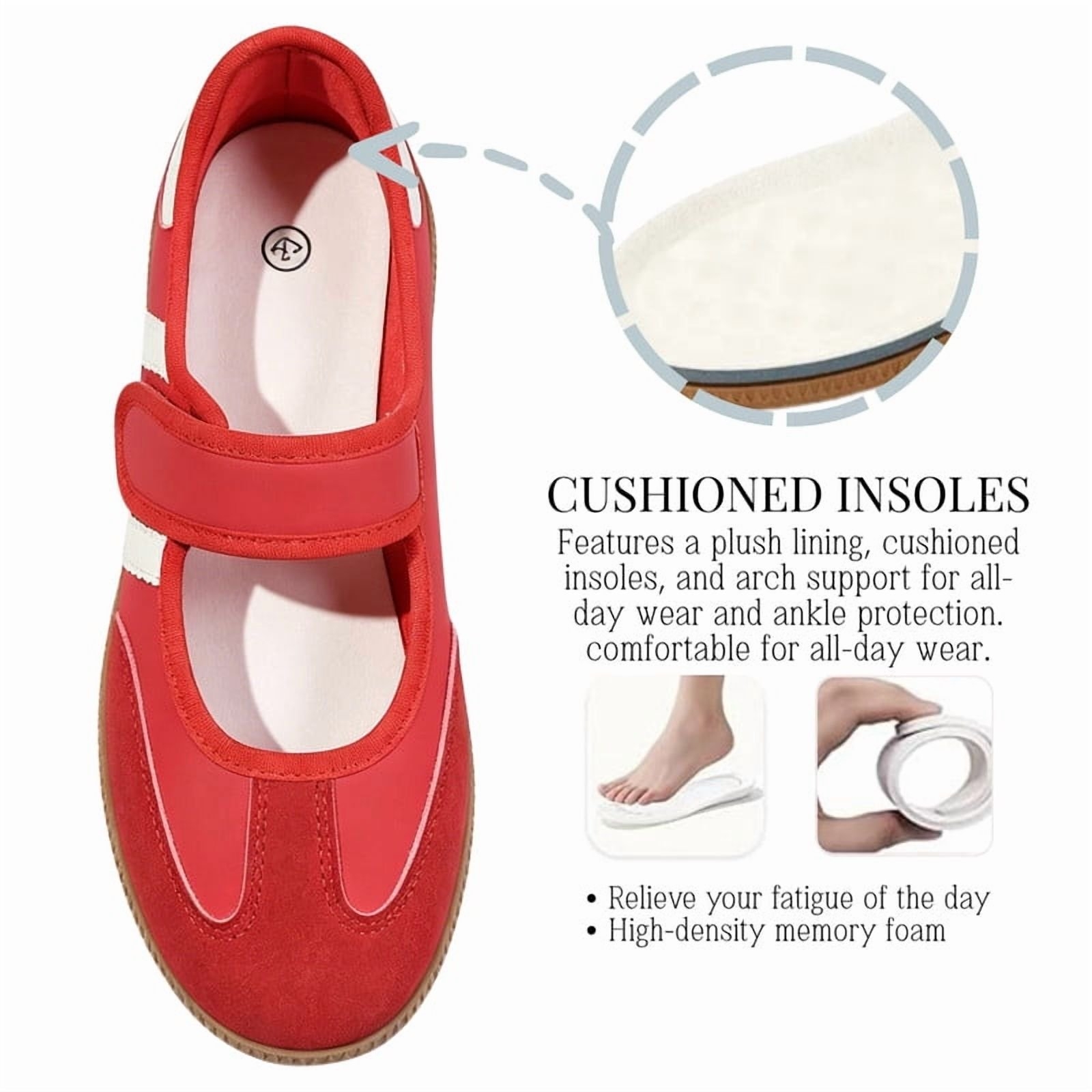 Mary Jane Style Sneakers for Women with Adjust Strap