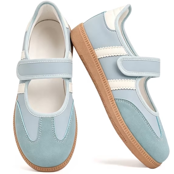 Mary Jane Style Sneakers for Women with Adjust Strap