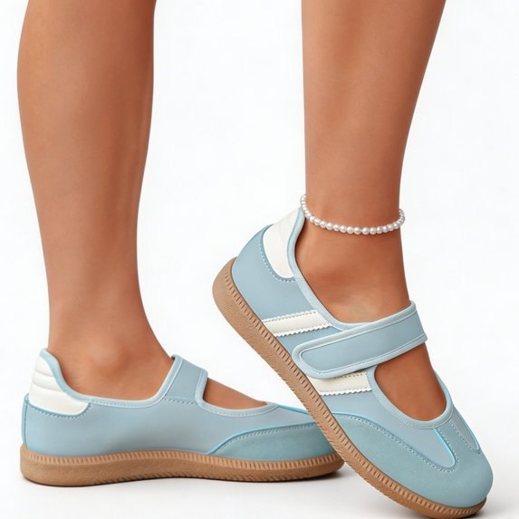 Mary Jane Style Sneakers for Women with Adjust Strap