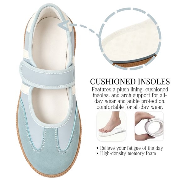 Mary Jane Style Sneakers for Women with Adjust Strap