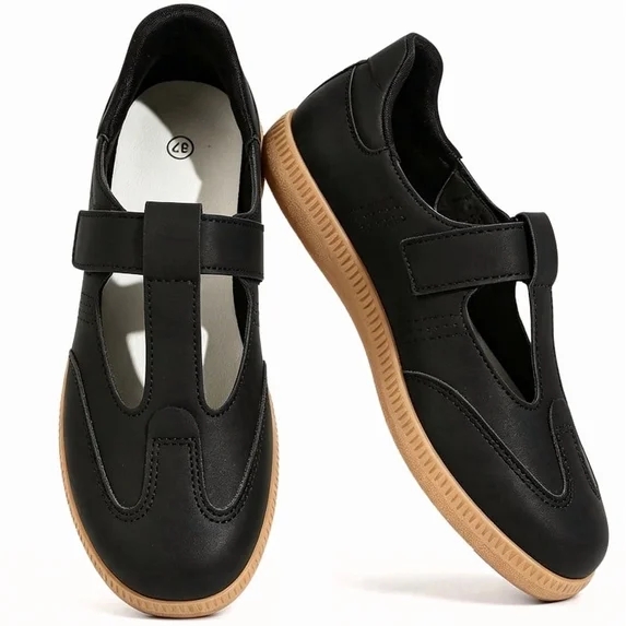 Mary Jane Style Sneakers for Women with Adjust Strap