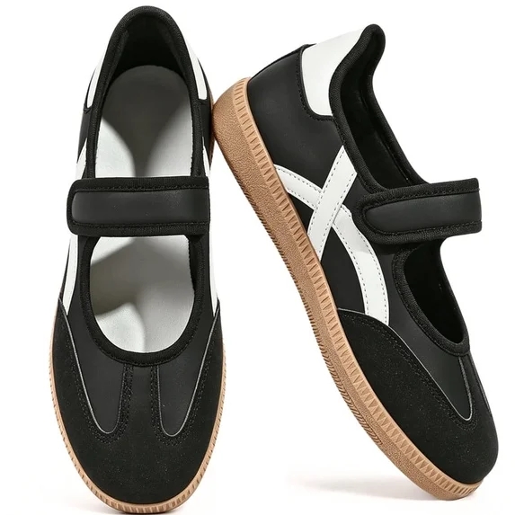 Mary Jane Style Sneakers for Women with Adjust Strap