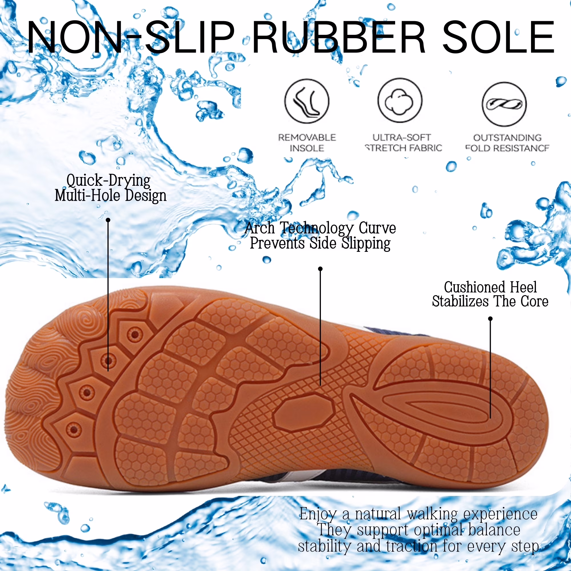Quick-Dry Breathable Barefoot Water Shoes for Women Mens 