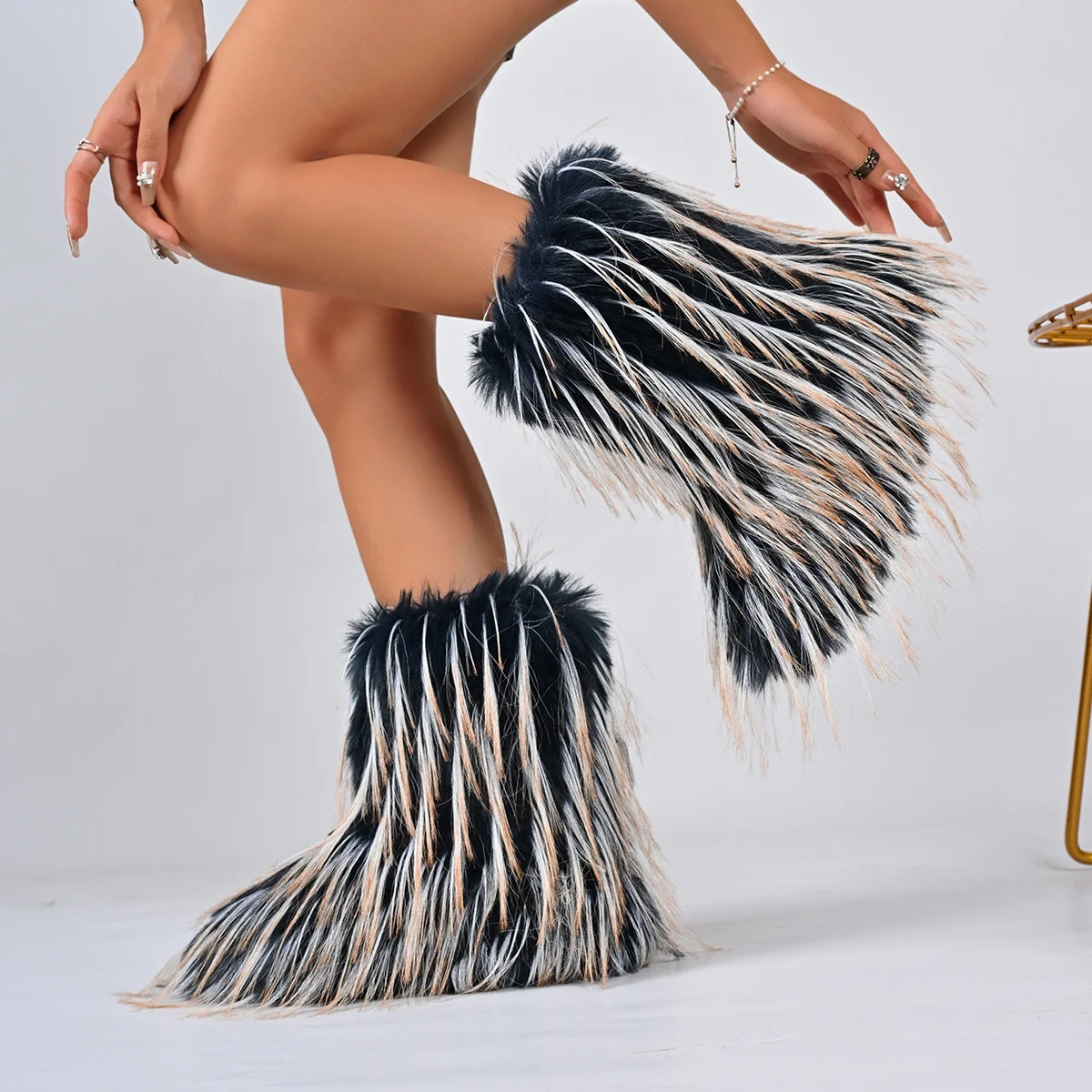  Furry Faux Fur Boots for Women