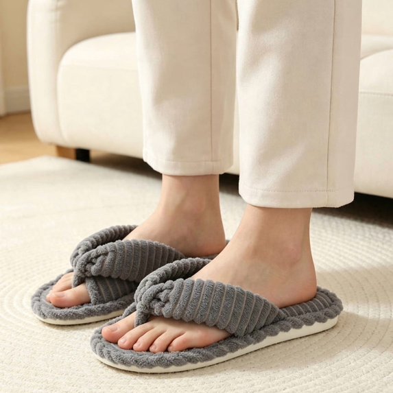 Cozy Open Toe Slippers for Women Men