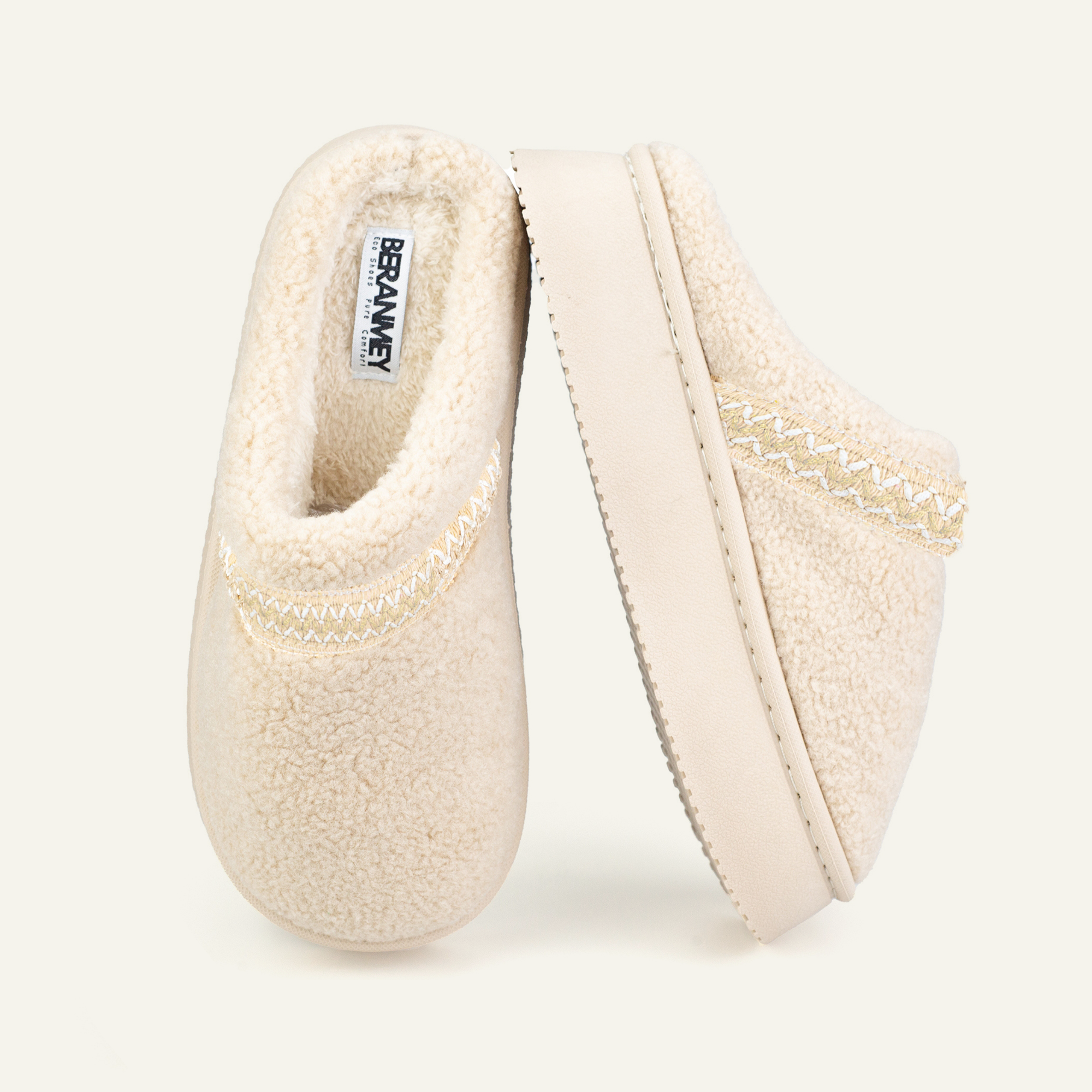 Women's Platform Slippers with Polar Fleece
