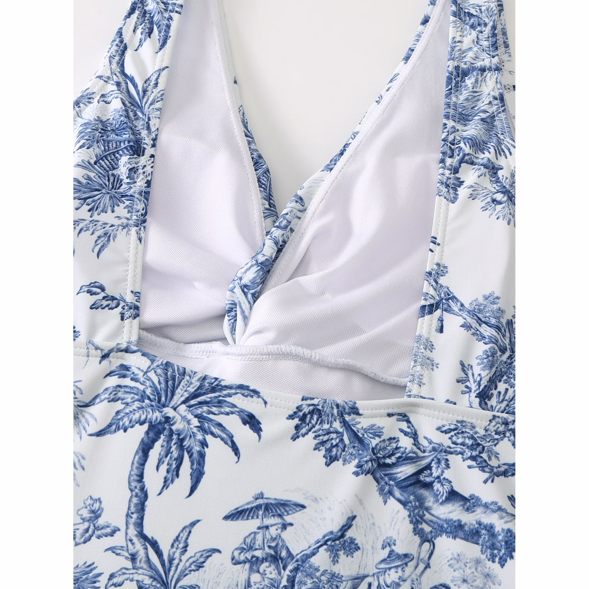 Women's One Piece Swimsuit with Cover up Beach Skirt Sarong