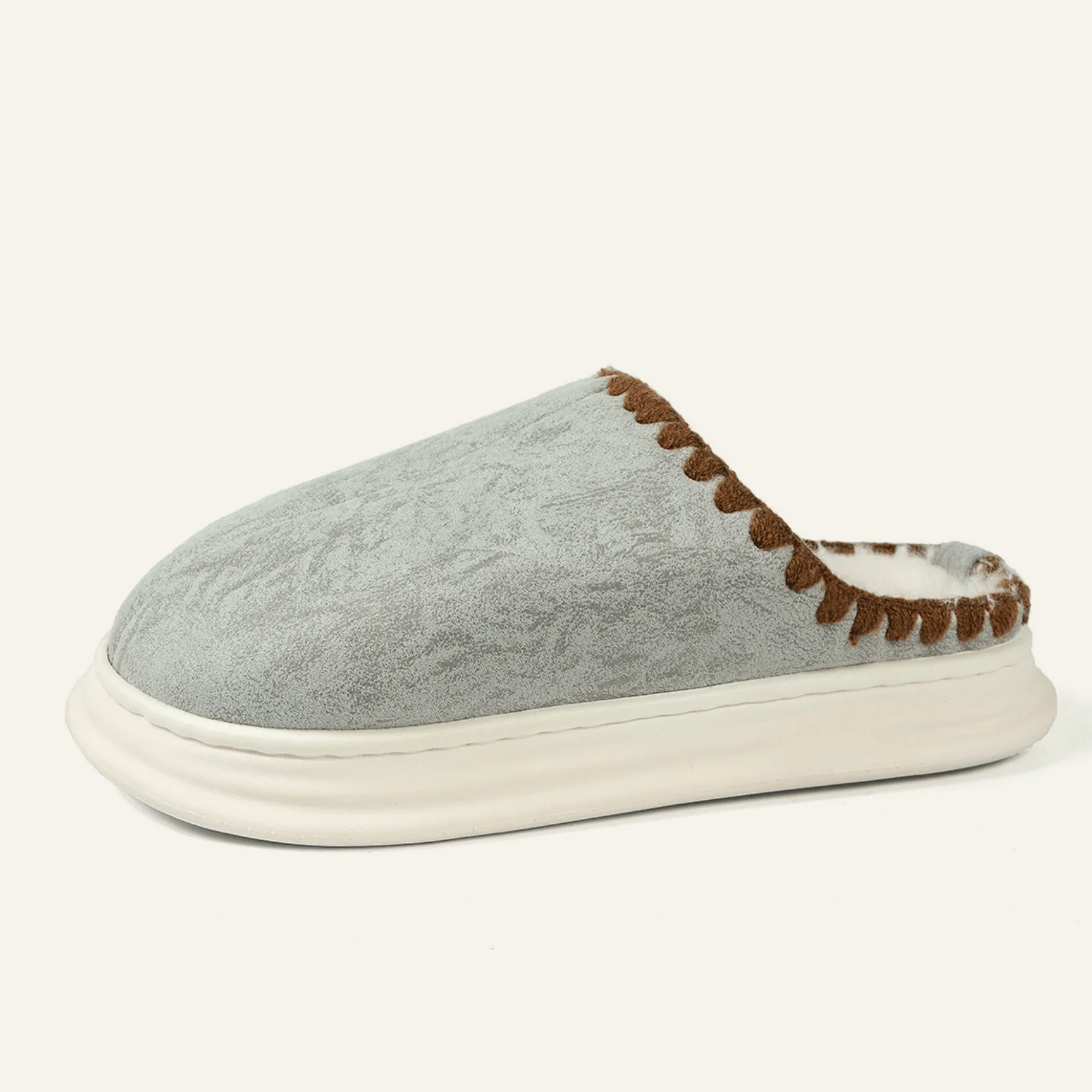  Fuzzy Suede Slippers with Memory Foam