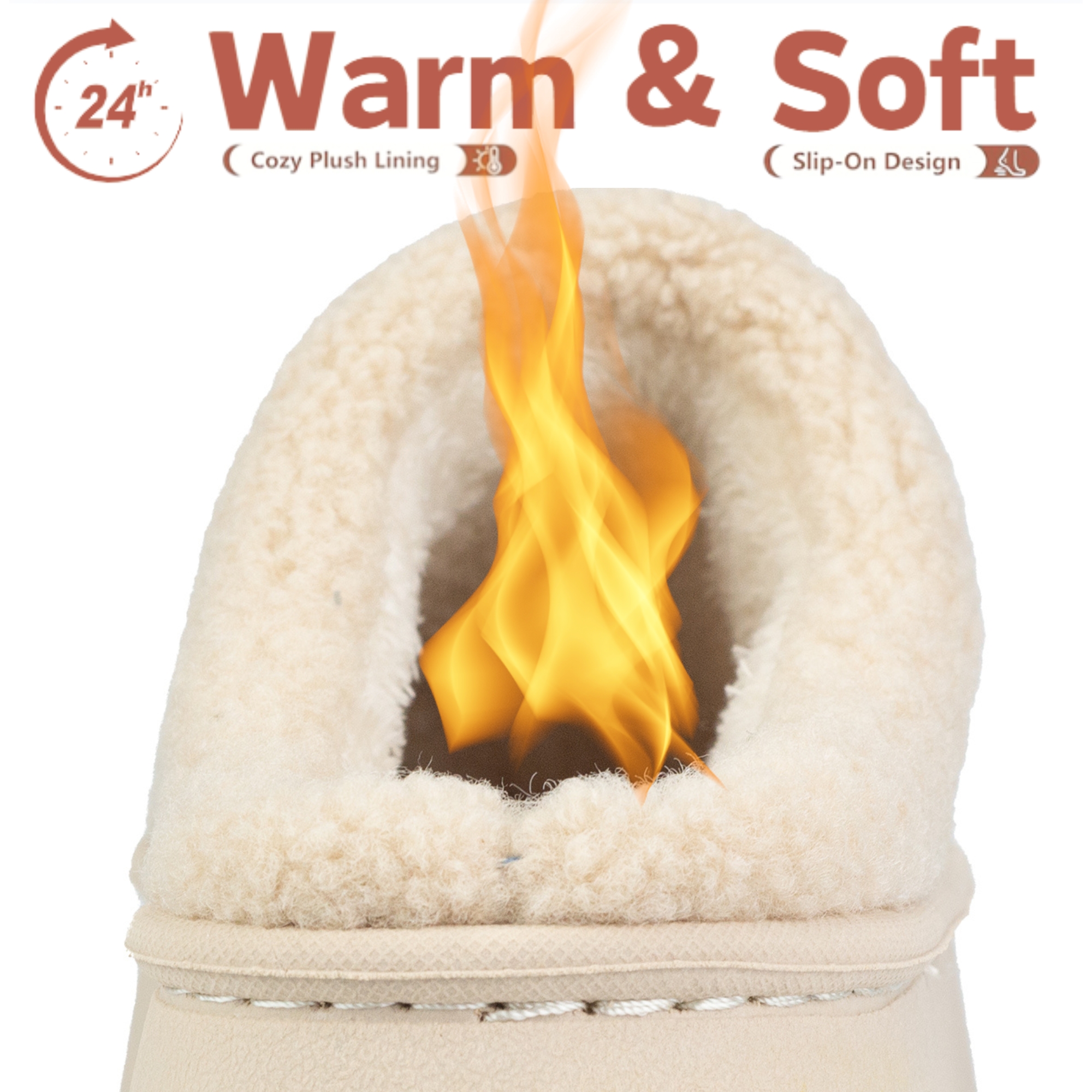 Women's Platform Slippers with Polar Fleece