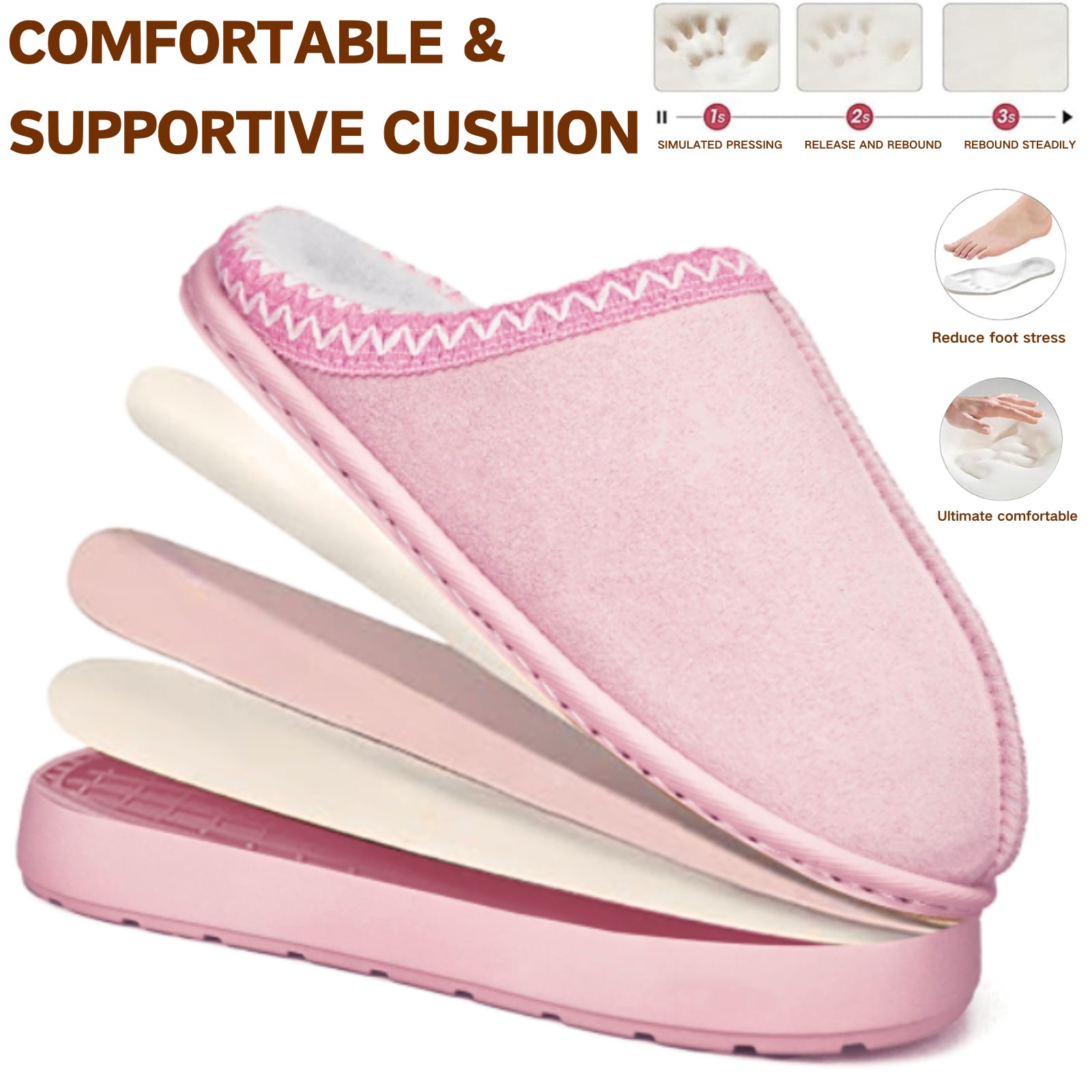 Cozy Platform Fuzzy Slippers 