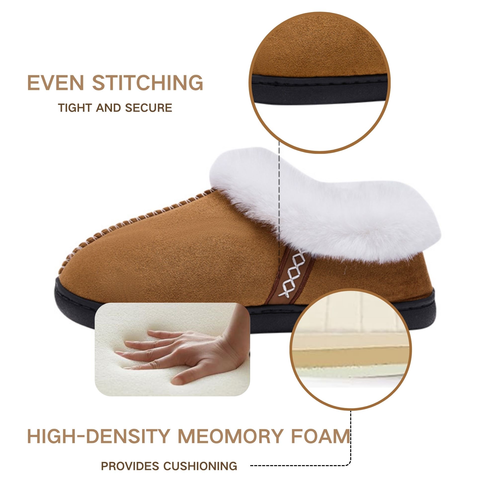  Women's Winter Slippers with Memory Foam