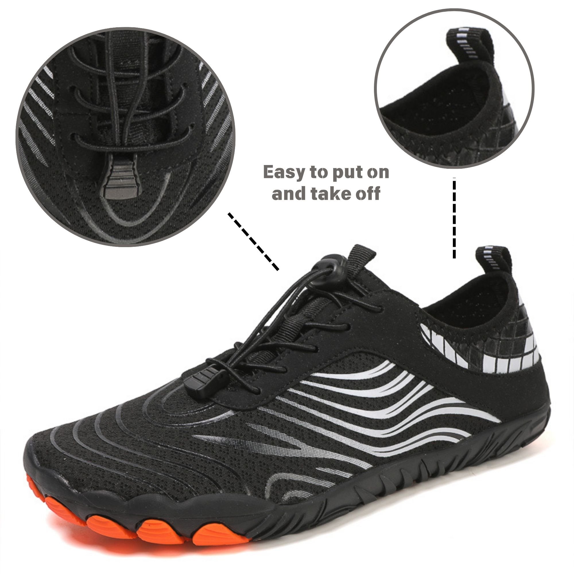 Skin-Feel Wide Toe Box Quick Dry Barefoot Socks for Women Men