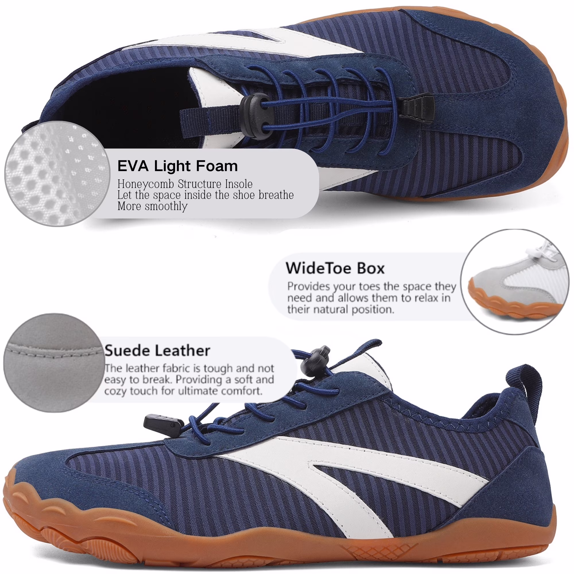Quick-Dry Breathable Barefoot Water Shoes for Women Mens 