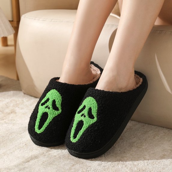 Halloween Slippers for Women and men WhiteFace