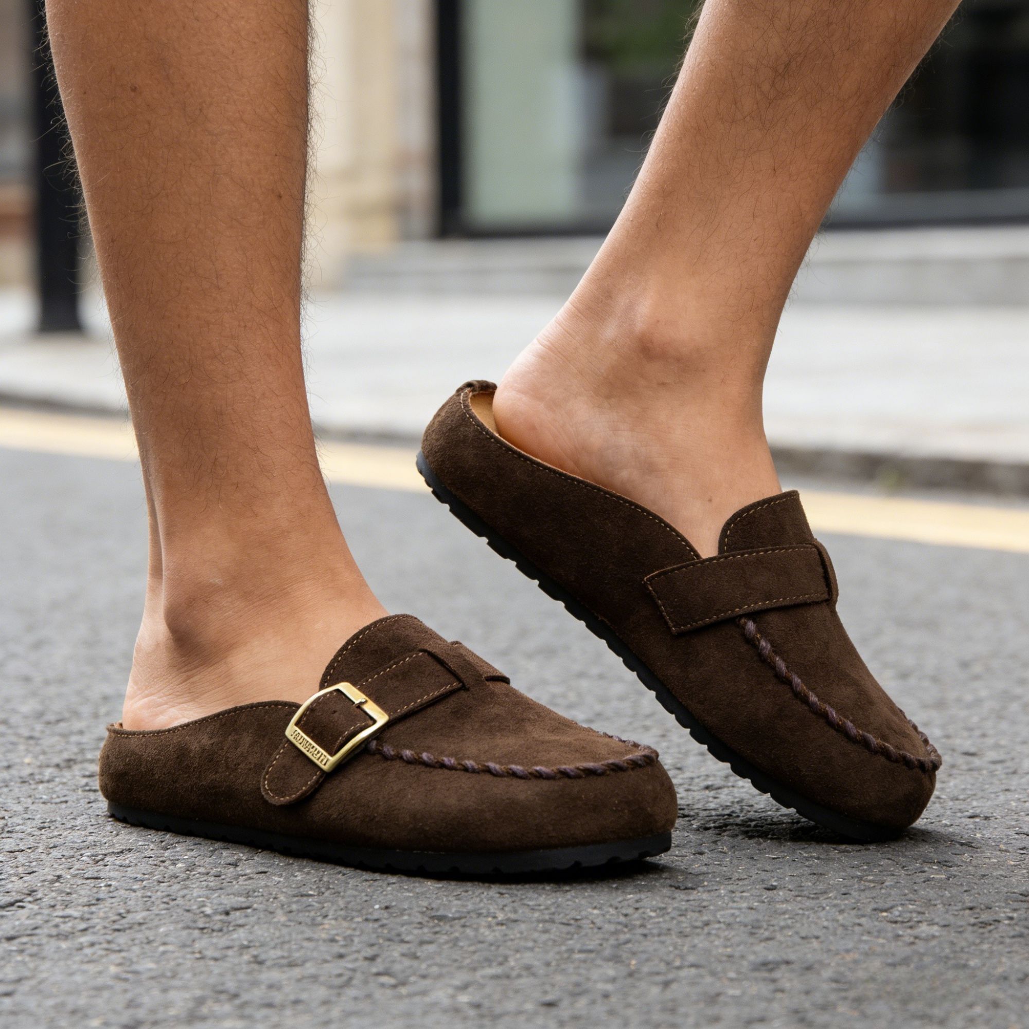 BERANMEY Mules for Women Memory Foam Cork Sole Clogs