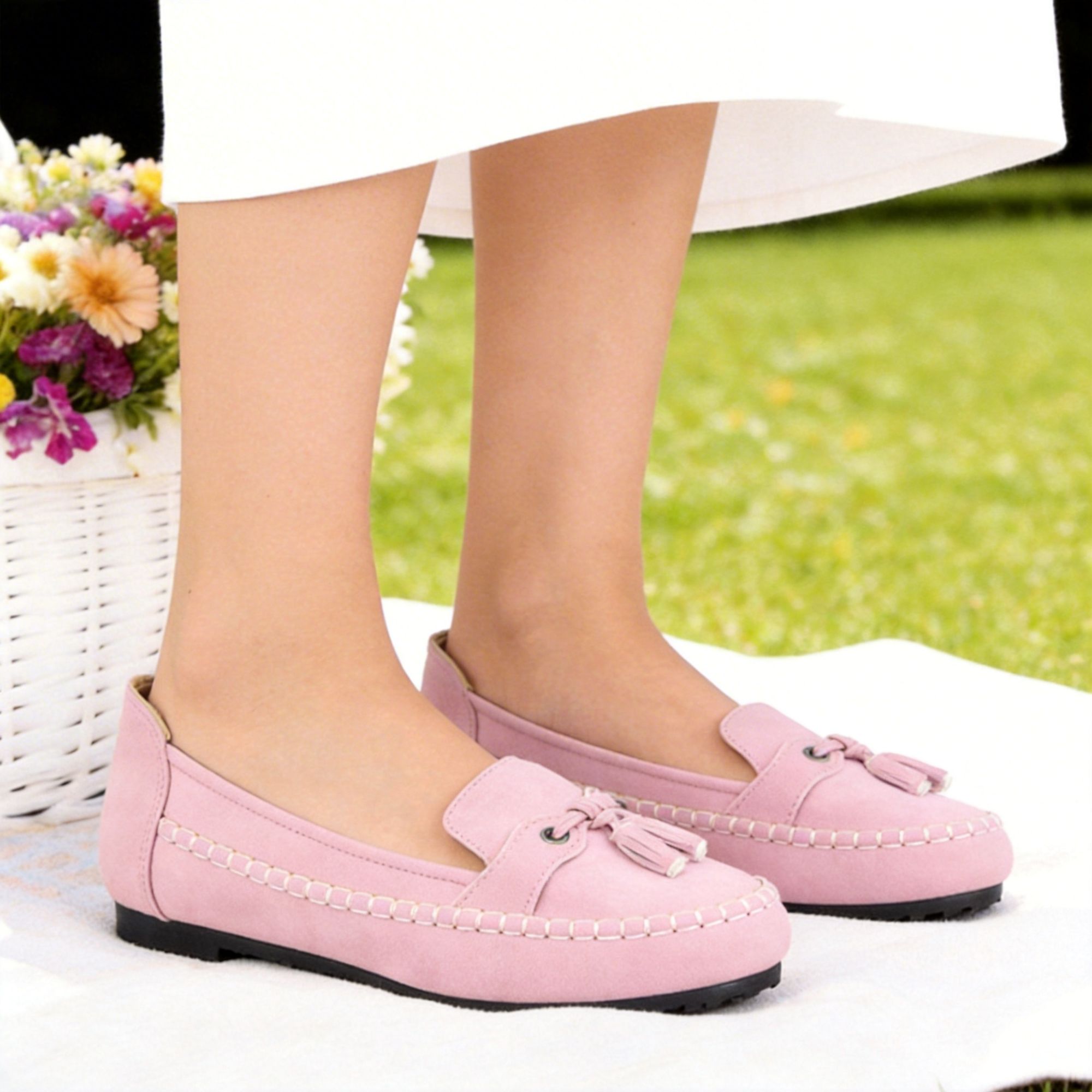 BERANMEY Casual Loafers for Women Dressy Tassel Slip On