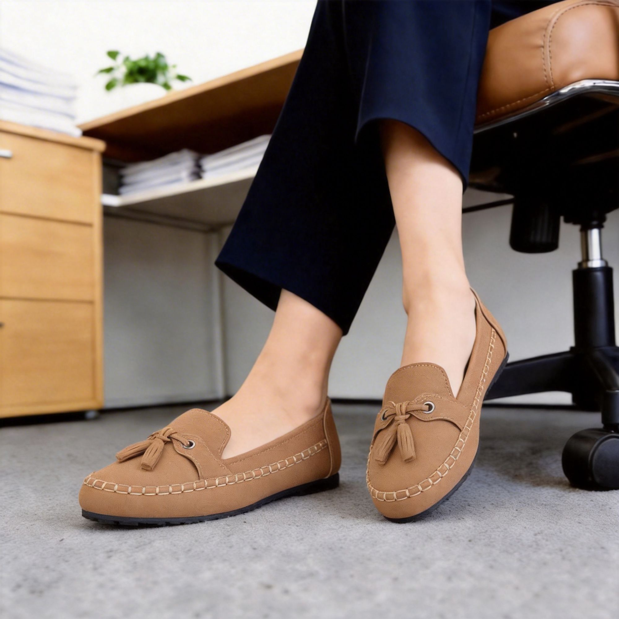 BERANMEY Casual Loafers for Women Dressy Tassel Slip On