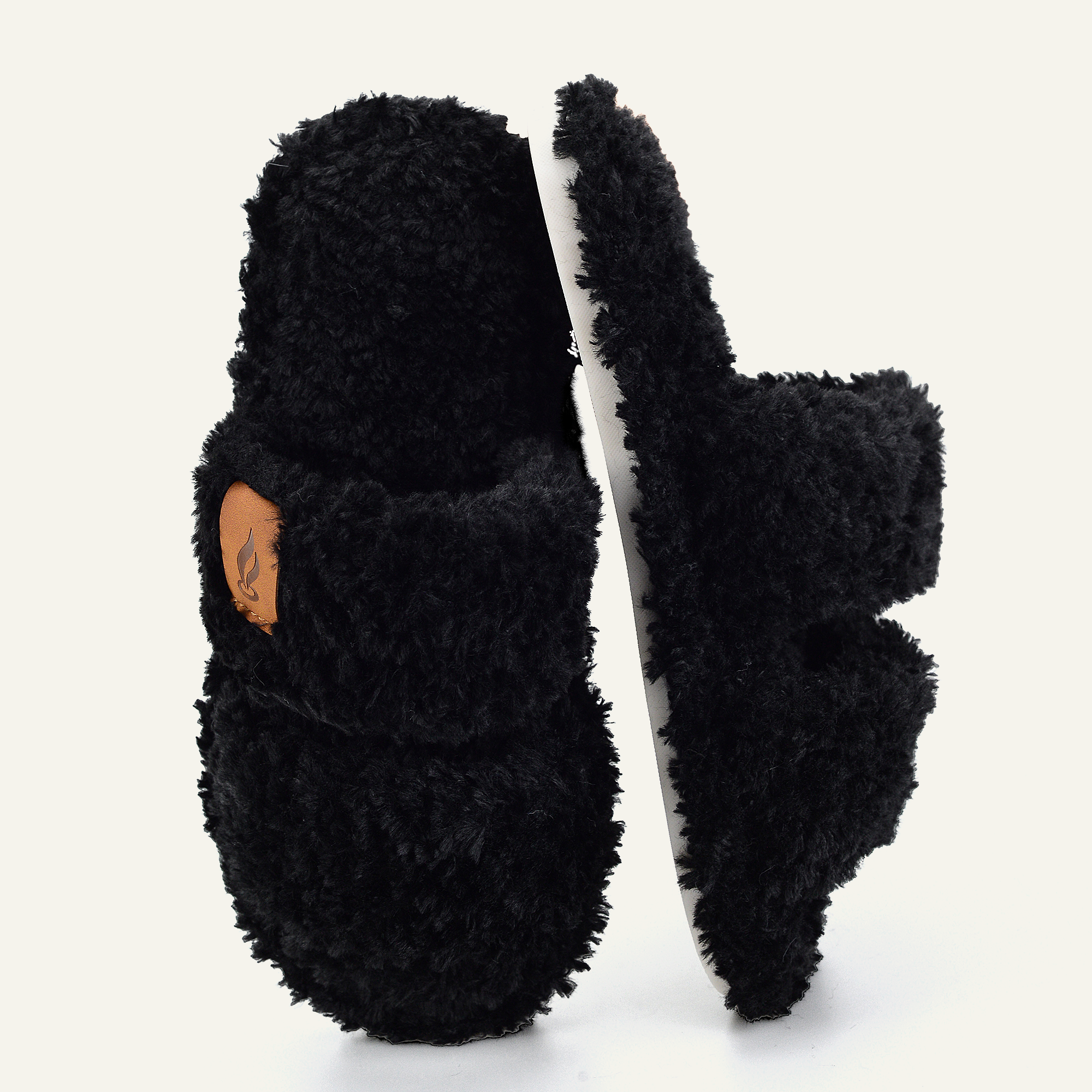  Womens Fuzzy Open Toe Slippers Faux Fur Slippers