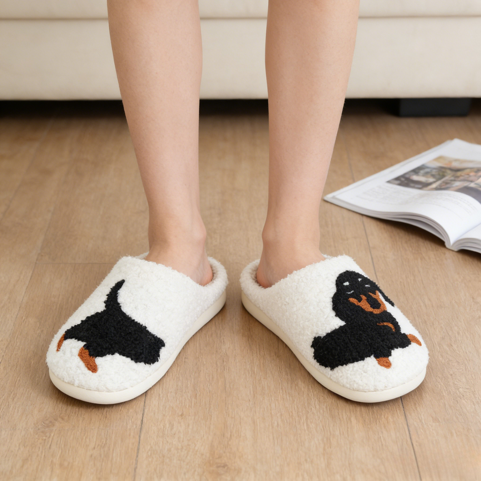 Cute Animal Puppy Butterfly Dogs Slippers