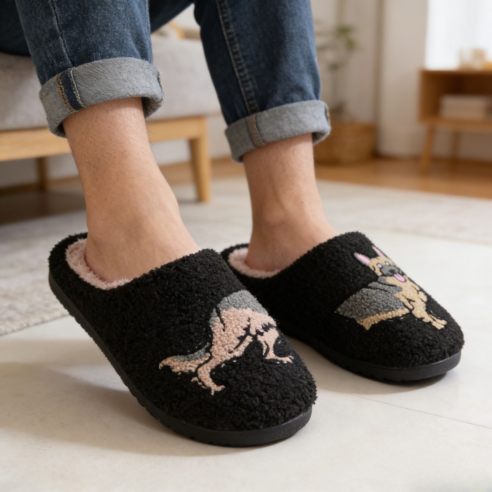 Cute Animal Puppy Butterfly Dogs Slippers