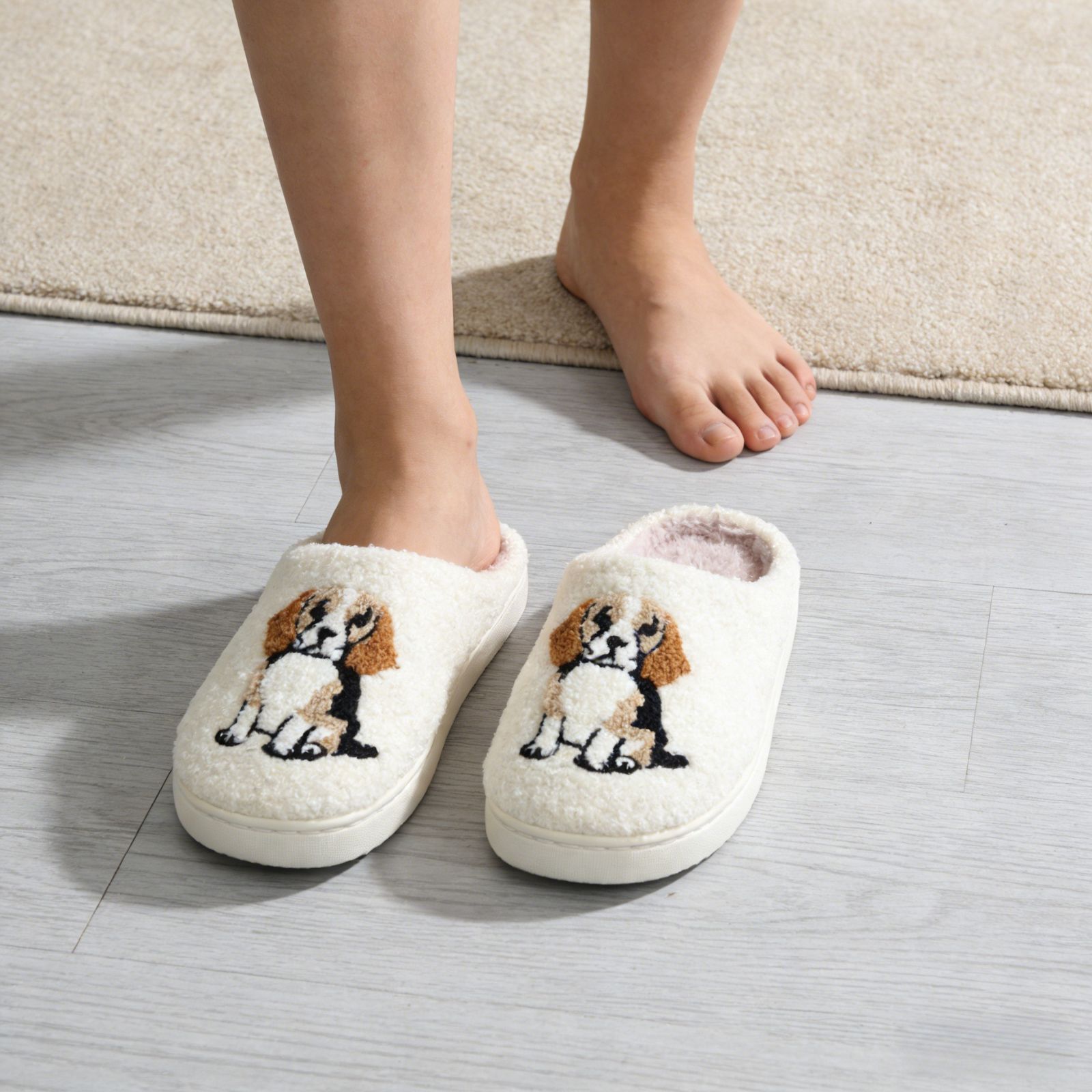 BERANMEY Cute Animal Puppy Butterfly Dogs Slippers