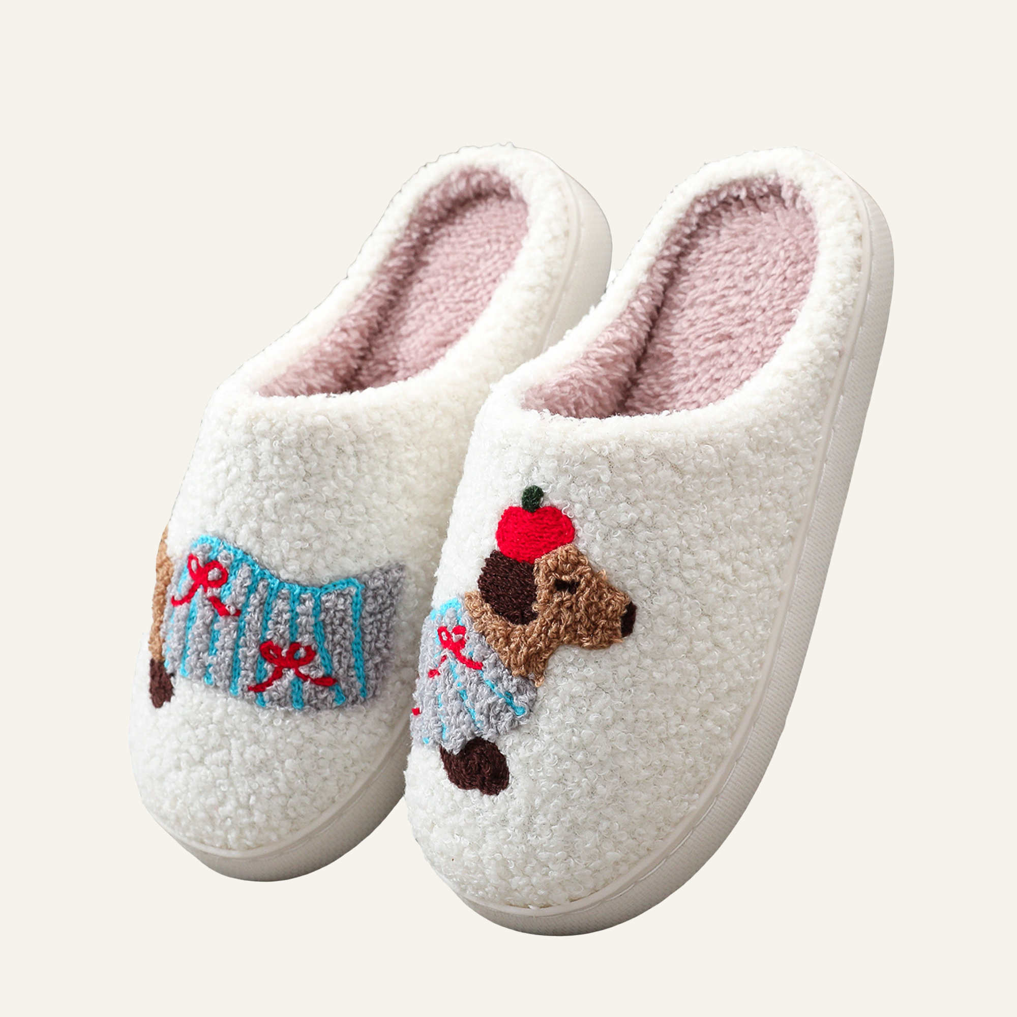 BERANMEY Cute Animal Puppy Butterfly Dogs Slippers