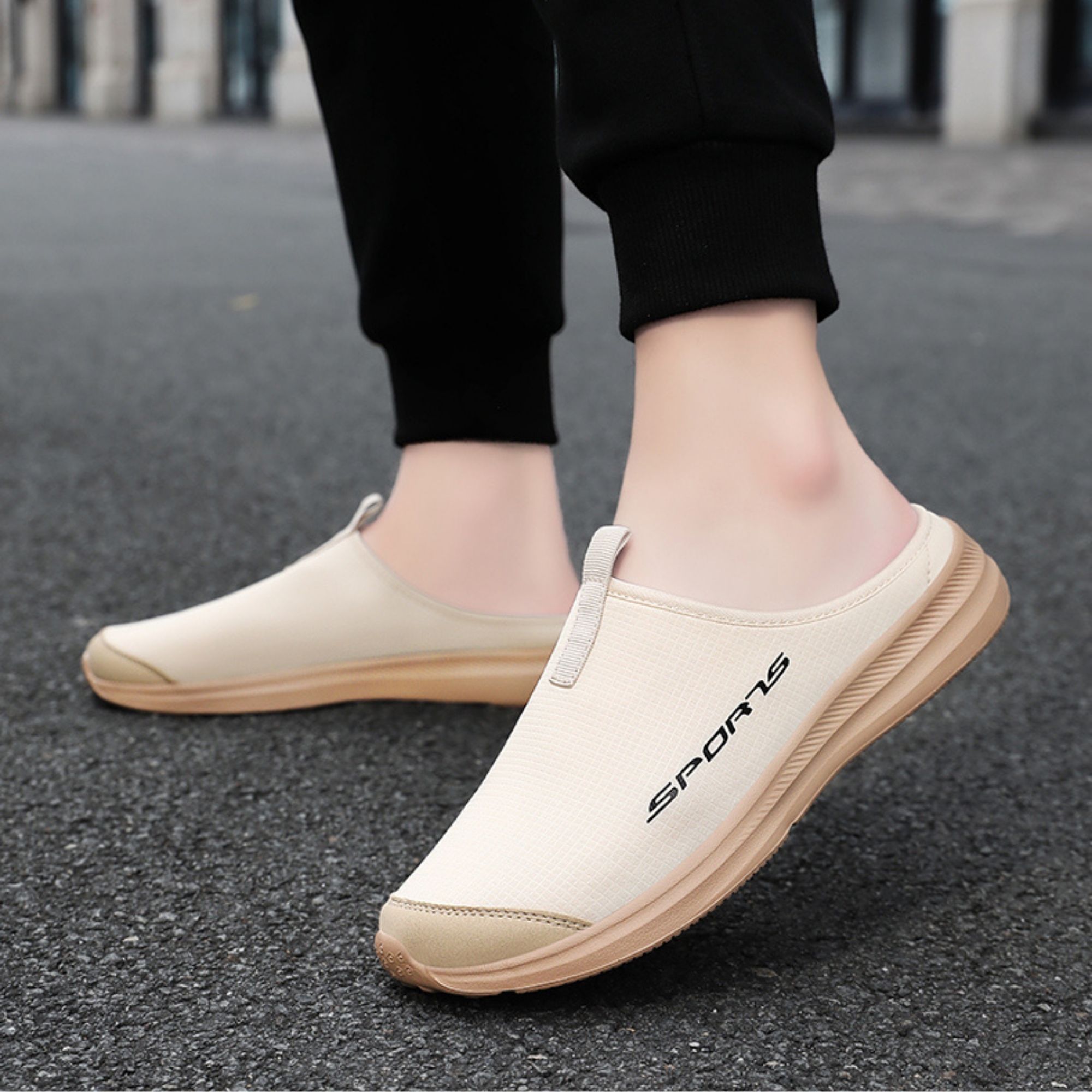 BERANMEY Men’s Slip-On Mules Loafers Lightweight Casual Shoes