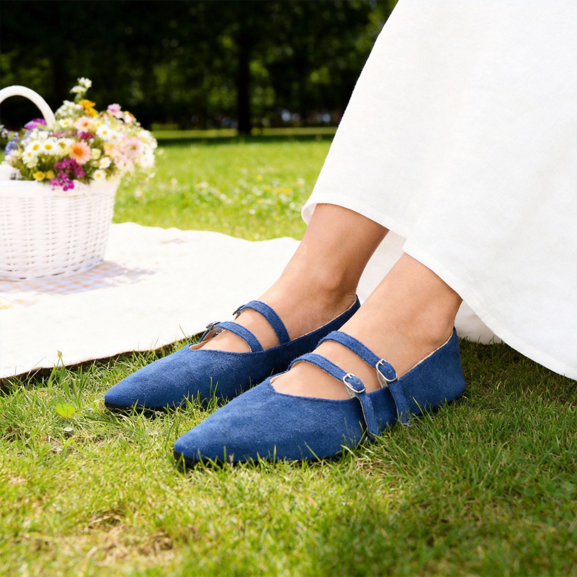 BERANMEY Women’s Mary Jane Ballet Flats Full-Back Slip-On