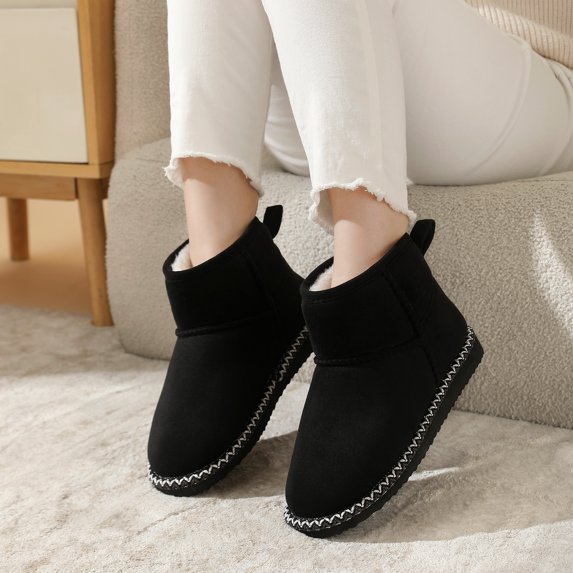 Cozy Womens Ankle Boots Slip On Mini Ankle Snow Boots for Women and Men