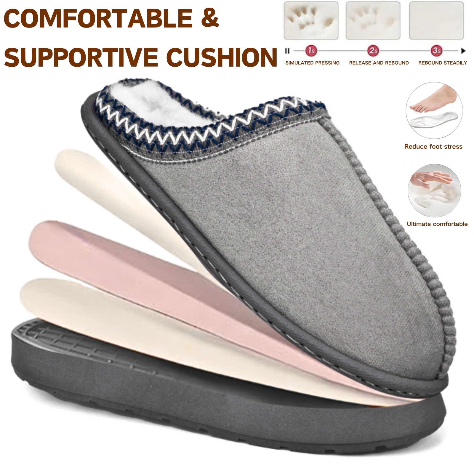 Cozy Platform Fuzzy Slippers 