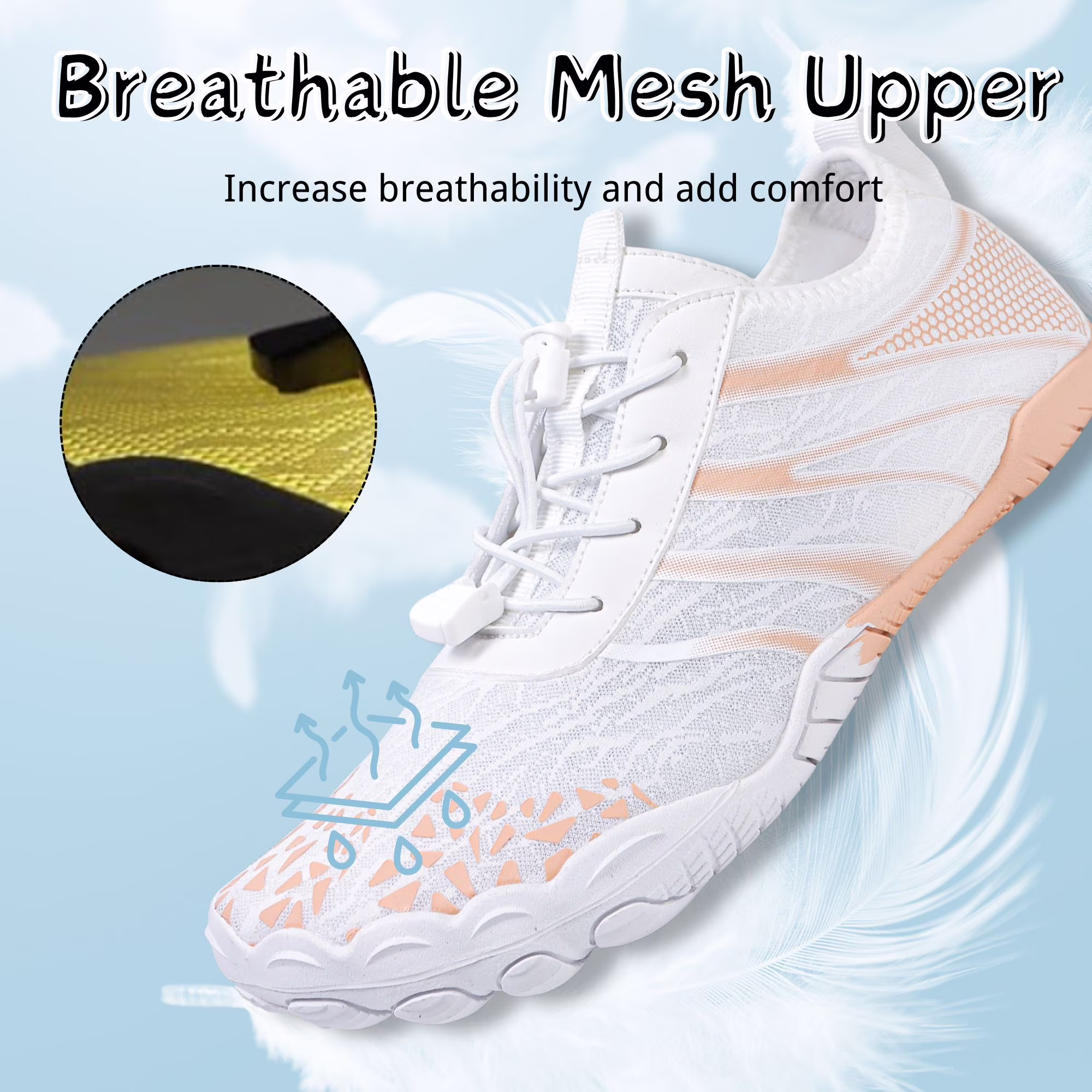 Women's Lightweight Sport Barefoot Shoes for Swim Beach