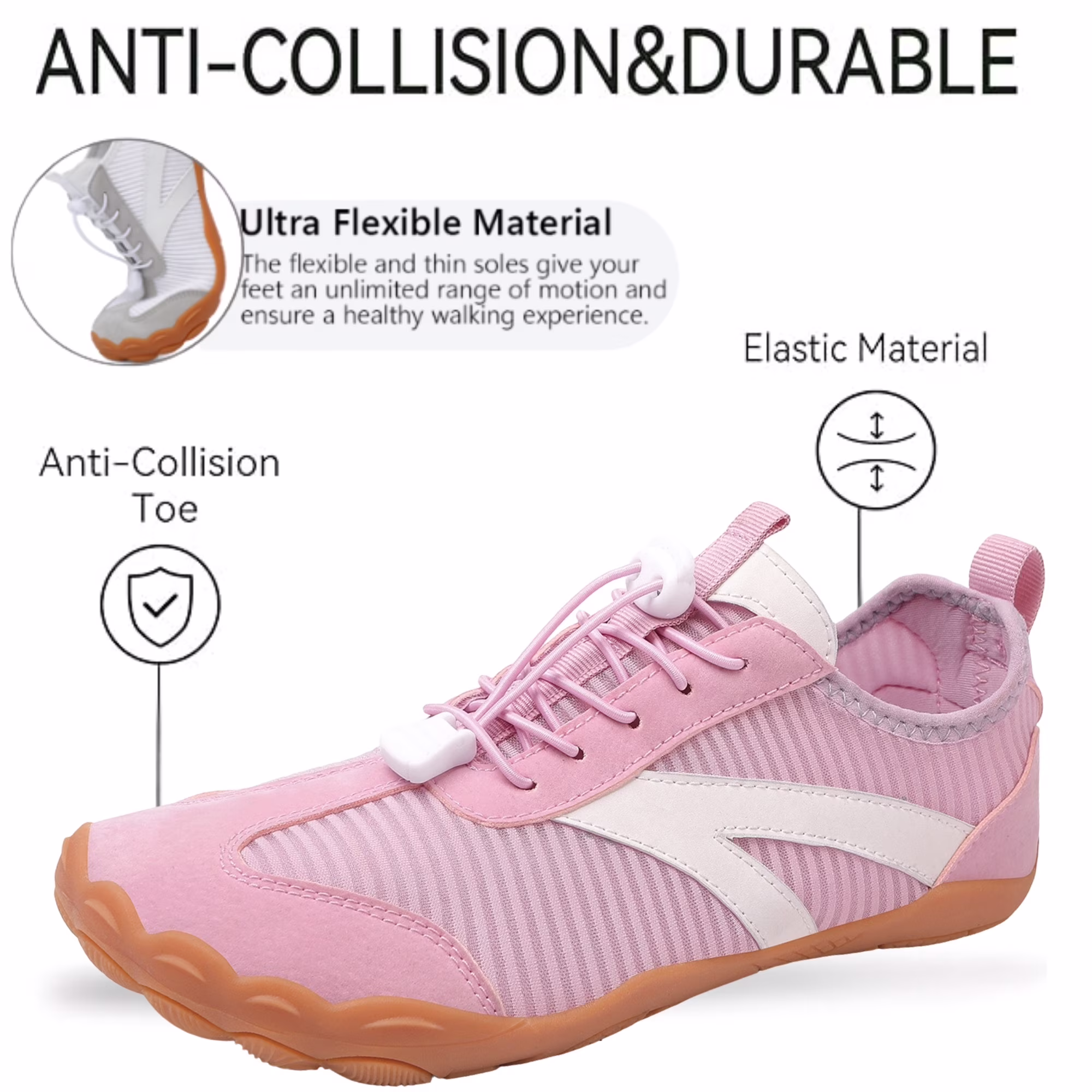 Quick-Dry Breathable Barefoot Water Shoes for Women Mens 