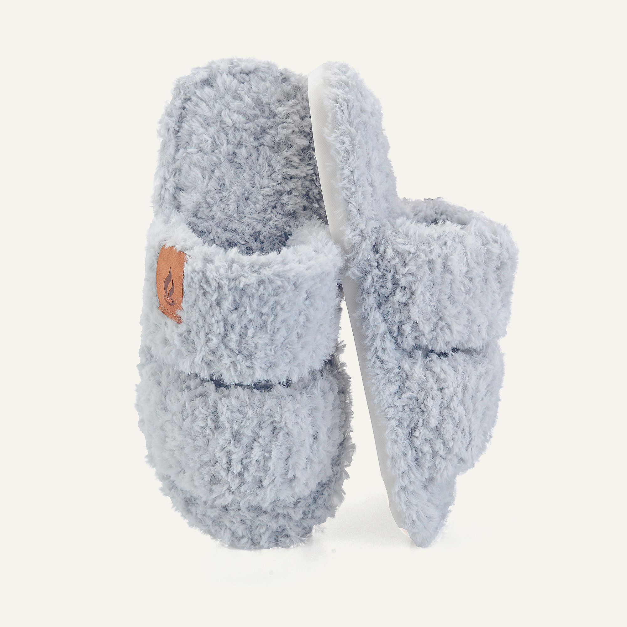  Womens Fuzzy Open Toe Slippers Faux Fur Slippers