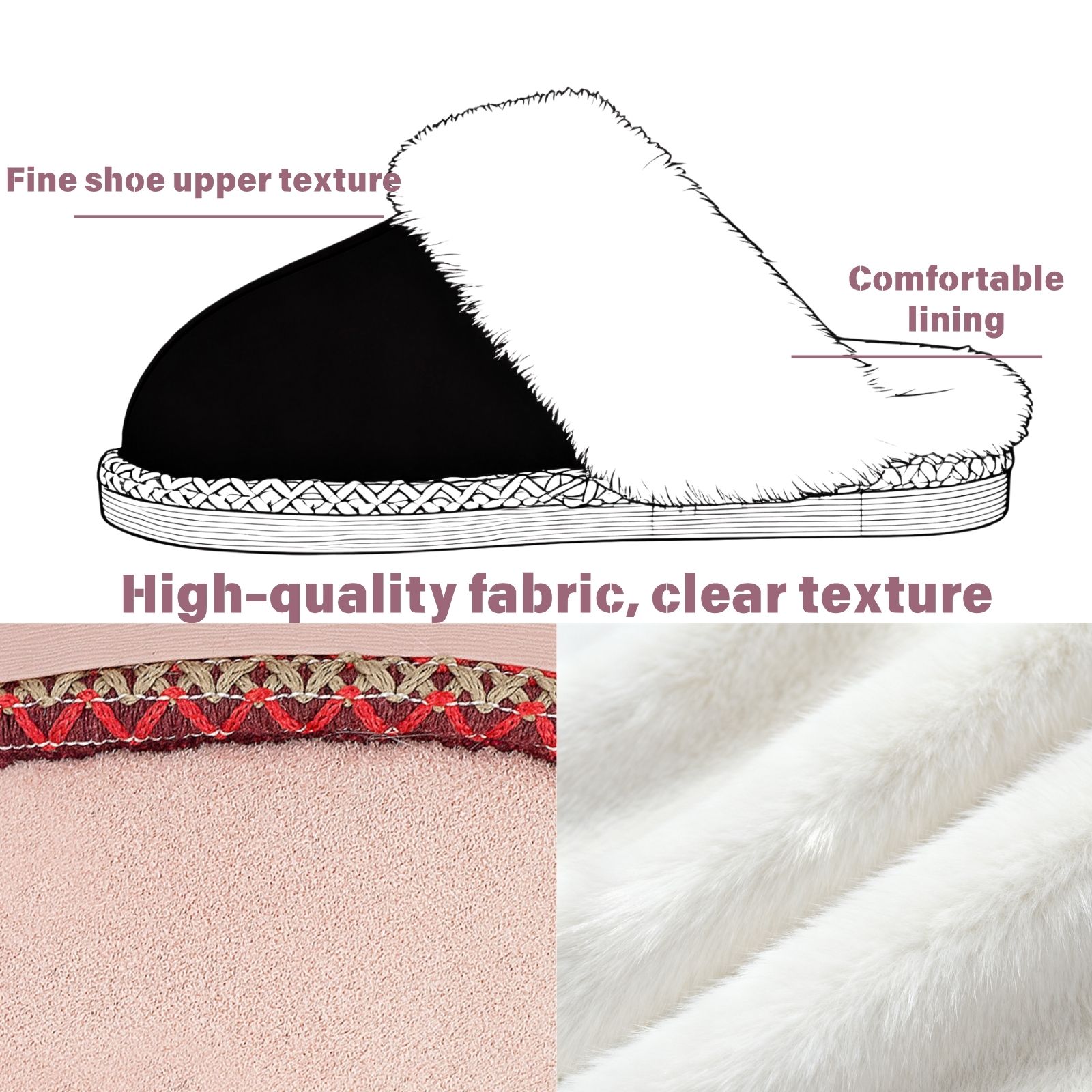 Women's Fuzzy Memory Foam Slippers Ultra Plush Warmth