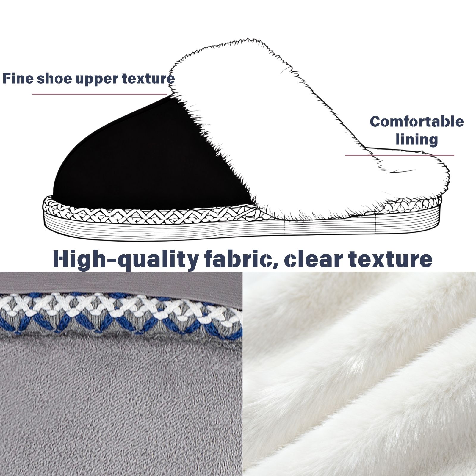 Women's Fuzzy Memory Foam Slippers Ultra Plush Warmth