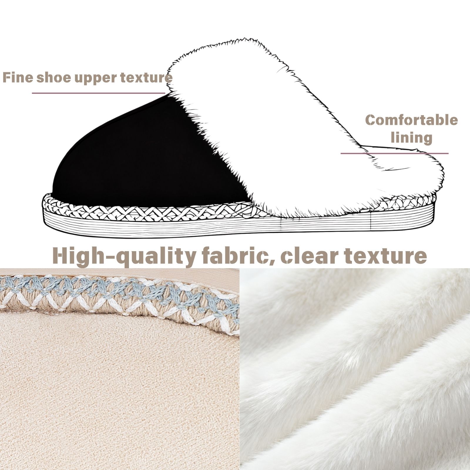 Women's Fuzzy Memory Foam Slippers Ultra Plush Warmth