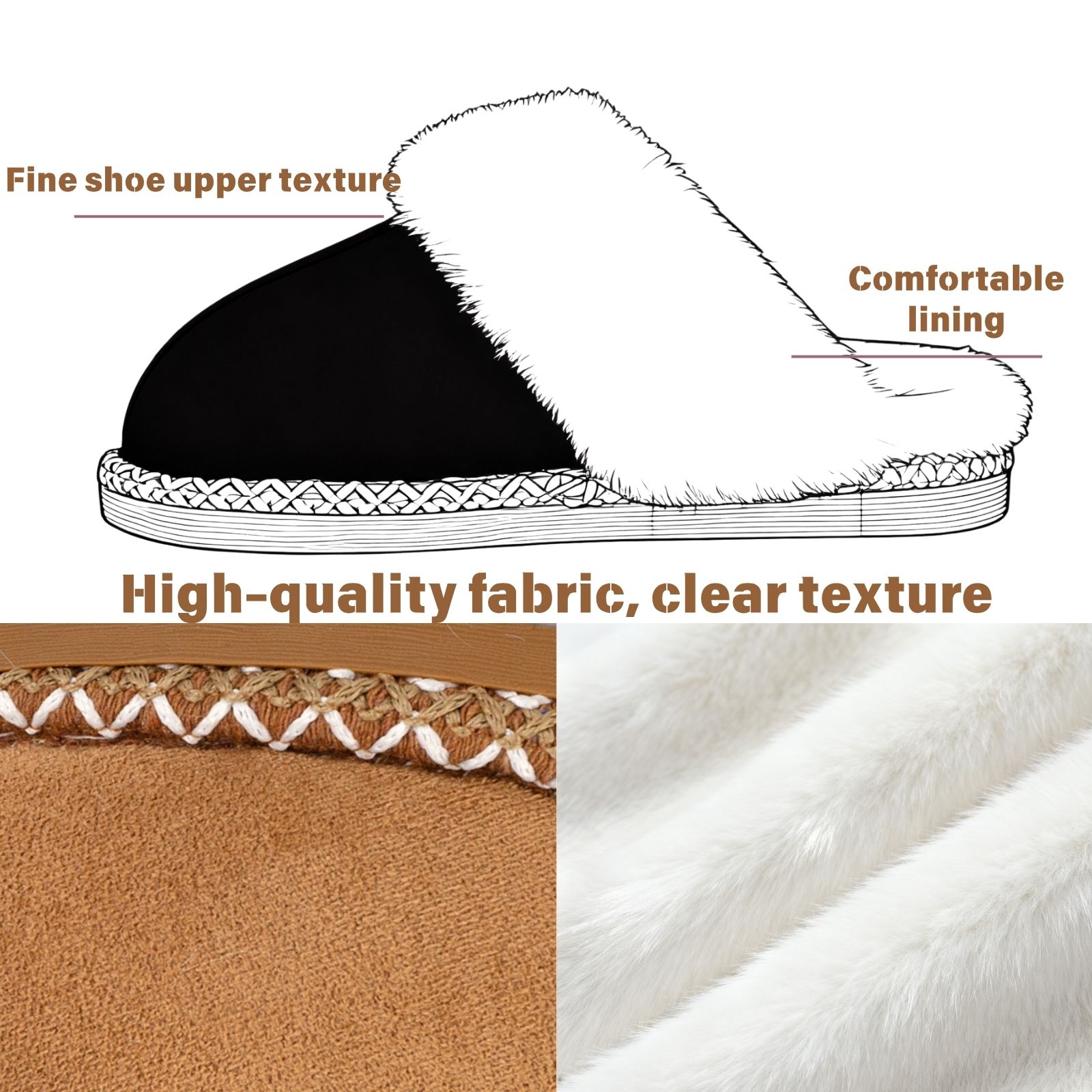 Women's Fuzzy Memory Foam Slippers Ultra Plush Warmth