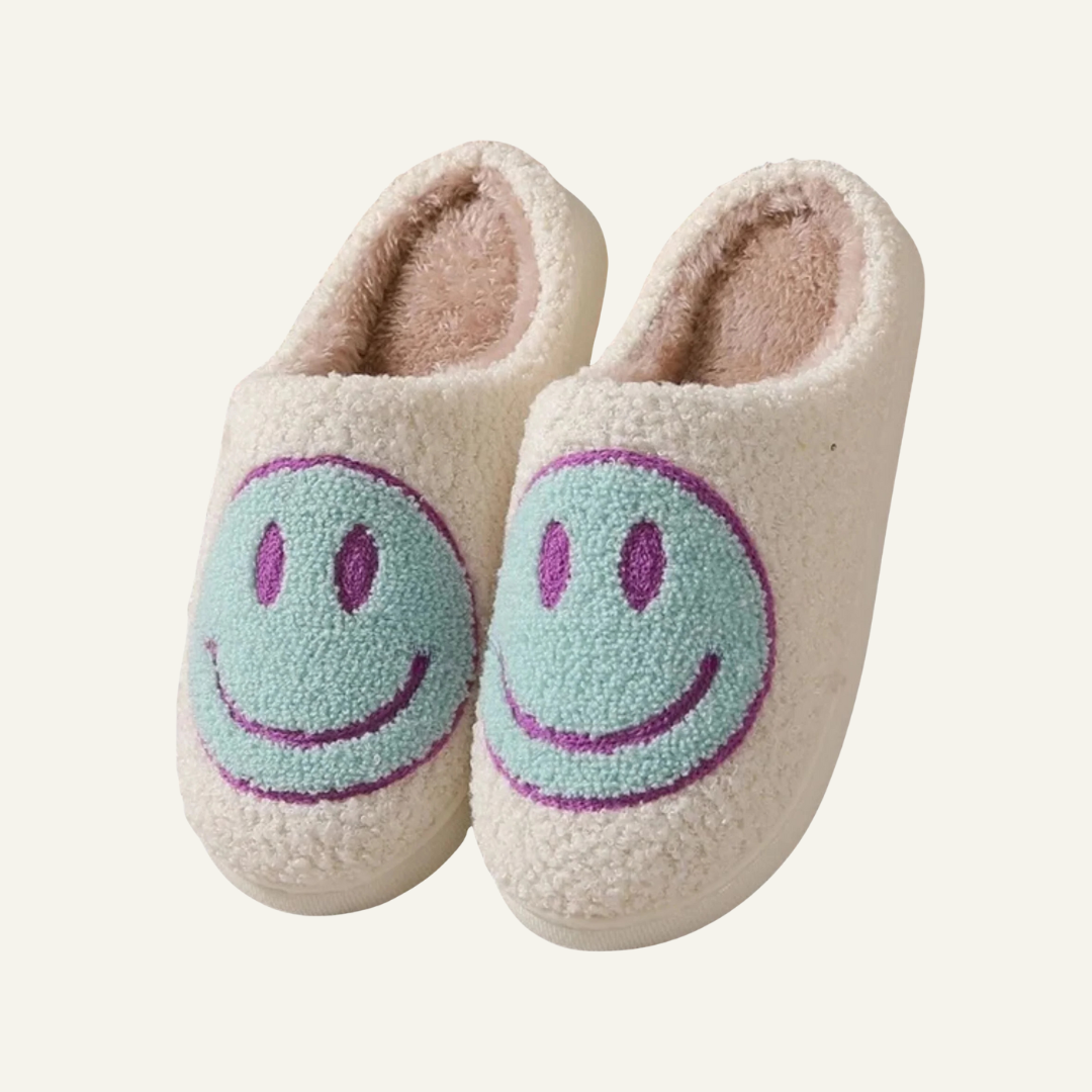 Soft Plush Comfy Cute Smile Face Slippers