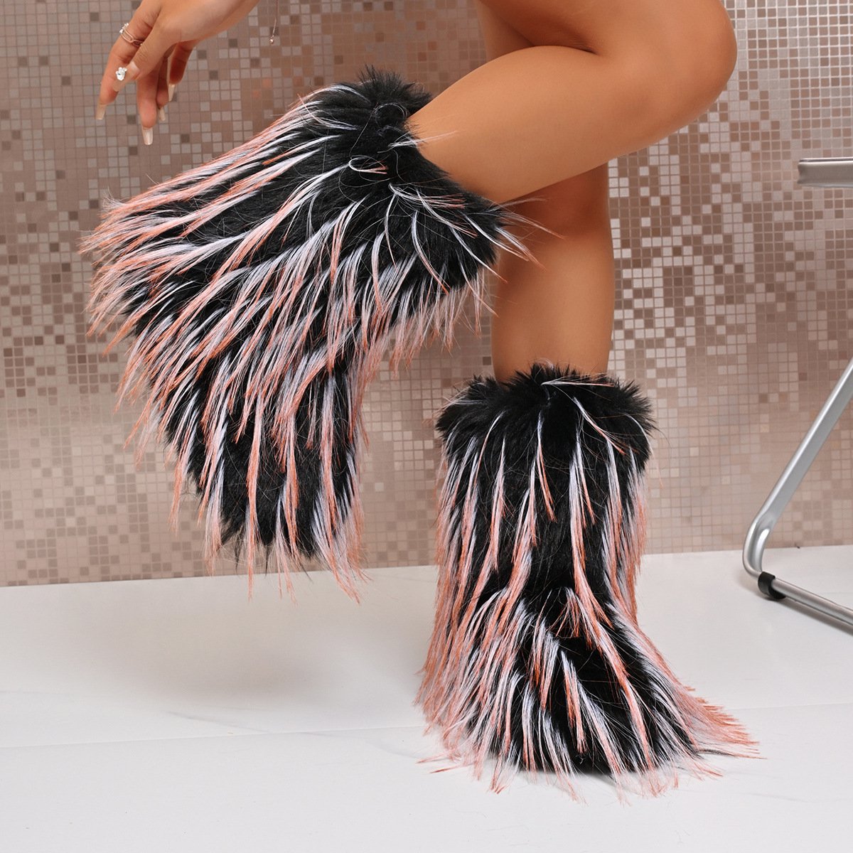  Furry Faux Fur Boots for Women