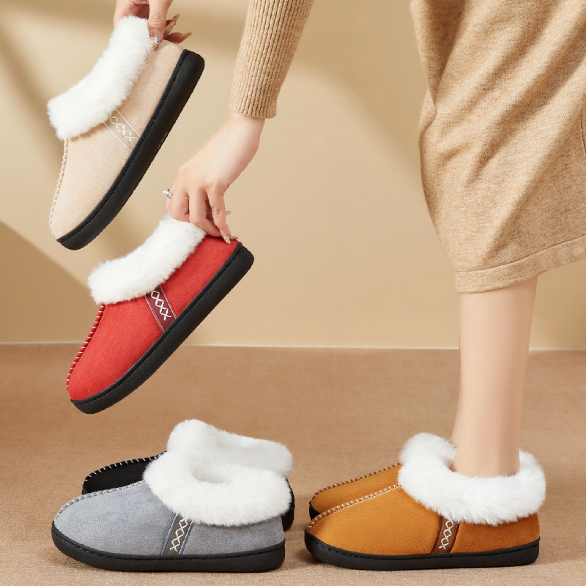  Women's Winter Slippers with Memory Foam